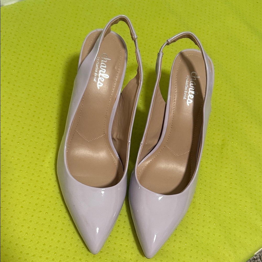 Charles & Keith Light Purple Slingback Heels